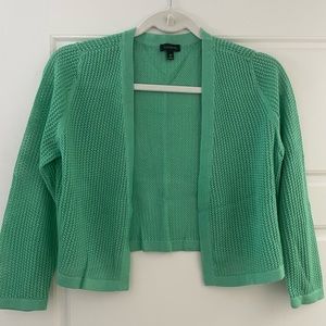 Talbots Cropped Crochet Cardigan